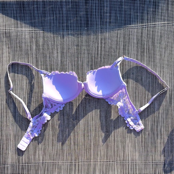 Savage Not Sorry Lace Balconette Bra and Cheeky Panty Lilac Size Small EUC - Picture 9 of 11